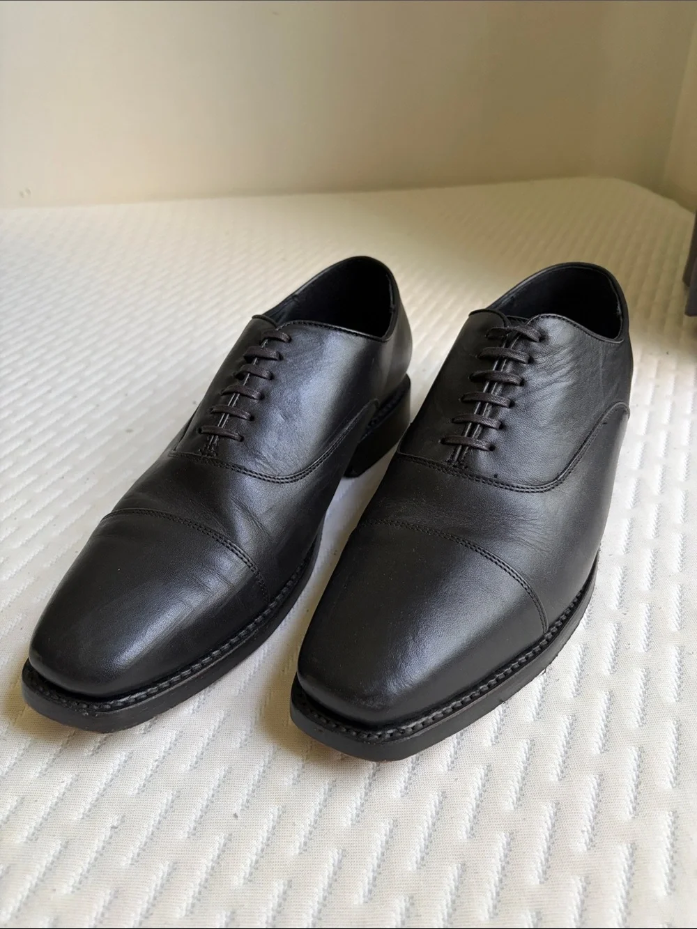 Thursday Boot Company Men's Black Cap-Toe Oxfords